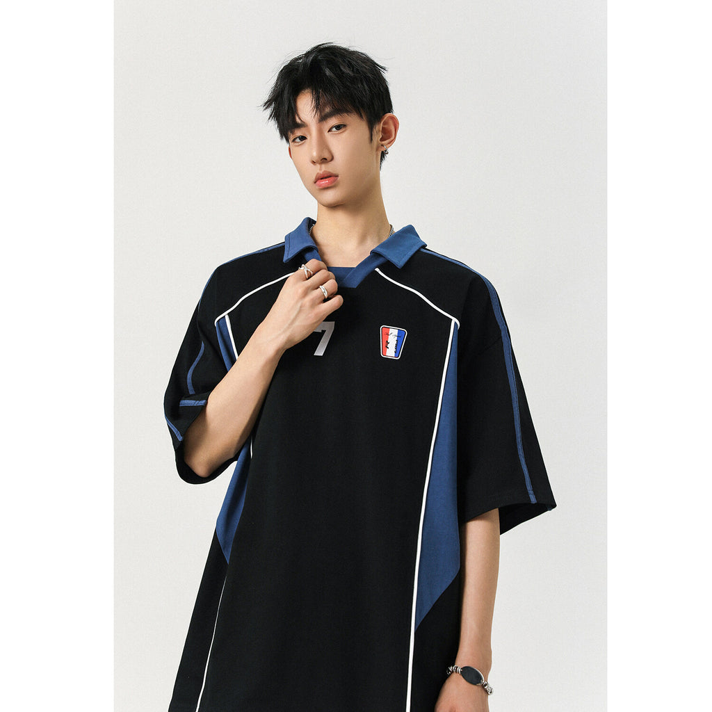 Men’s Sports-Style Printed Polo Shirt – Short Sleeve Casual T-Shirt