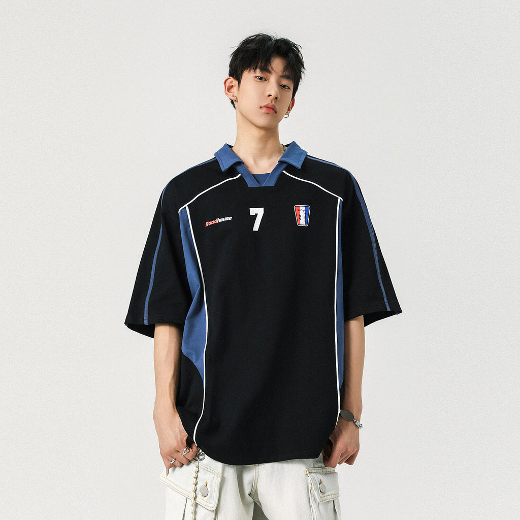 Men’s Sports-Style Printed Polo Shirt – Short Sleeve Casual T-Shirt