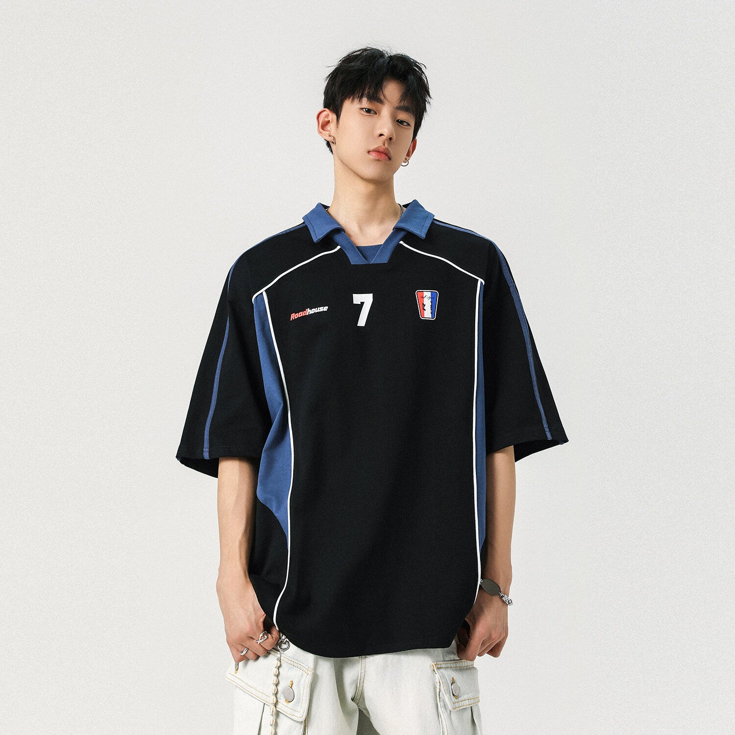 Men’s Sports-Style Printed Polo Shirt – Short Sleeve Casual T-Shirt