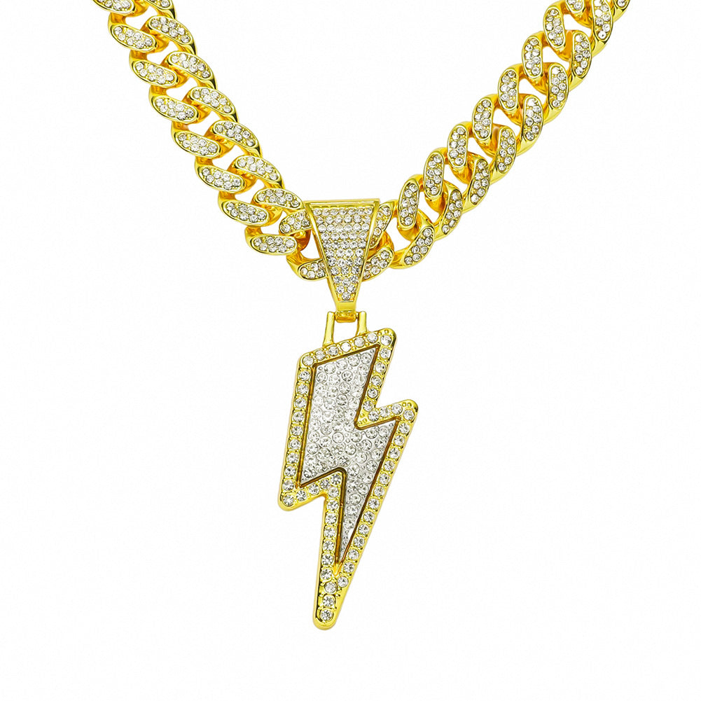 Hip-Hop Diamond Alloy Necklace – European & American Street Style Iced Chain