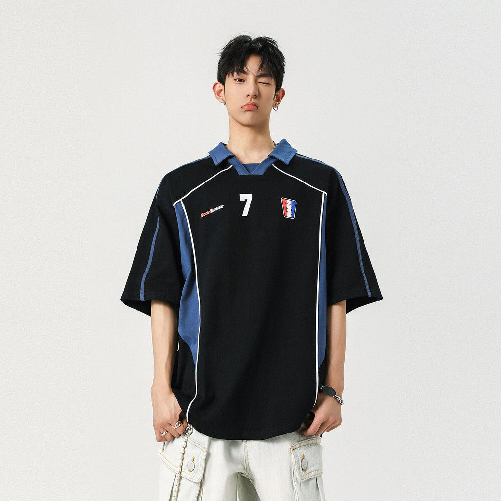 Men’s Sports-Style Printed Polo Shirt – Short Sleeve Casual T-Shirt