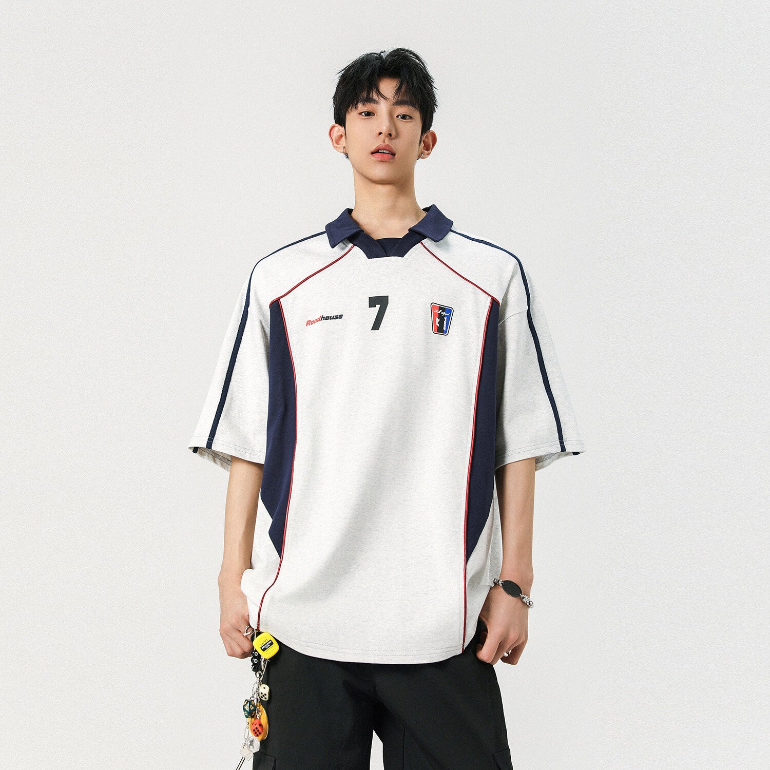 Men’s Sports-Style Printed Polo Shirt – Short Sleeve Casual T-Shirt