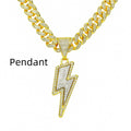 Hip-Hop Diamond Alloy Necklace – European & American Street Style Iced Chain