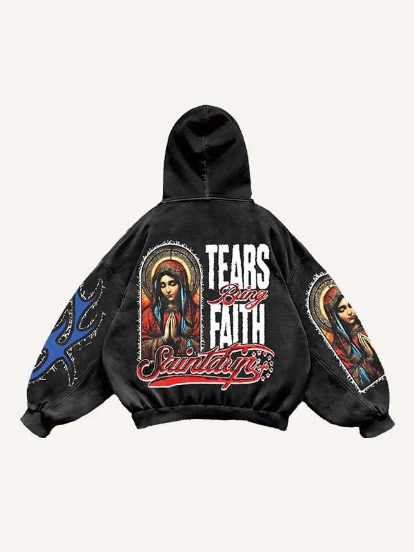 Men’s Printed Pullover Hoodie – Casual Streetwear Hooded Sweater